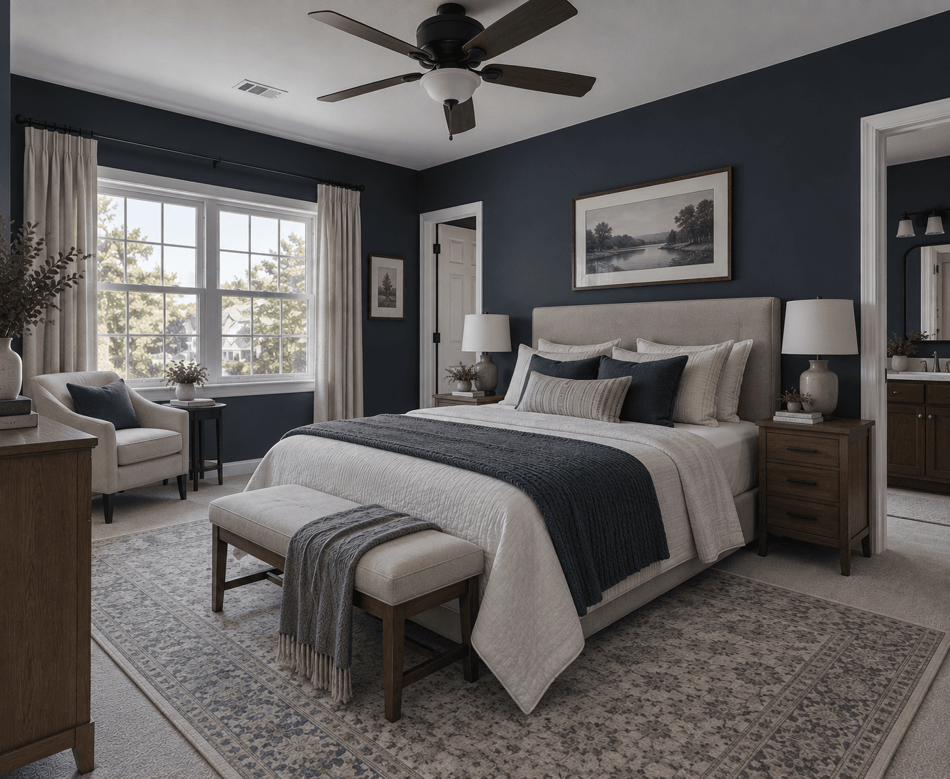 Professionally photographed bedroom interior